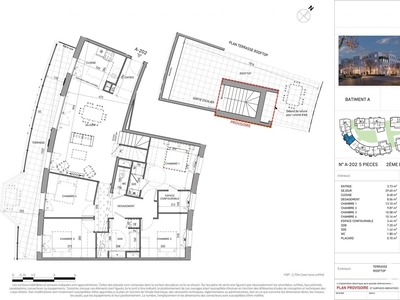 Appartement 5 pièces de 108 m² à Serris (77700)