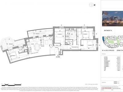 Appartement 5 pièces de 96 m² à Serris (77700)