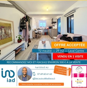 Appartement 2 pièces de 29 m² à Laval (53000)