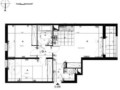 Location appartement 3 pièces 69.93 m²