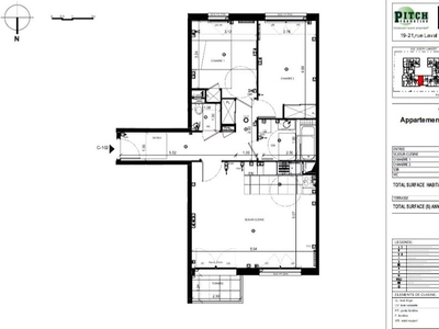 Location appartement 3 pièces 72.17 m²