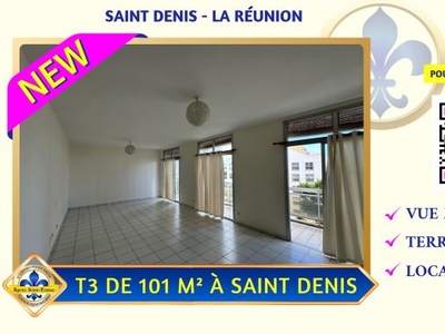 Centre-ville de Saint Denis : Appartement T3 Spacieux avec Vue Montagne
