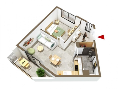 Vente appartement 1 pièce 38.46 m²