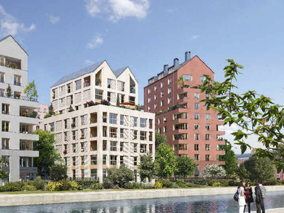 Bobigny, Ecocité d'Ourcq, nouvel appartement T1 a vendre au bord du canal aux portes de Paris