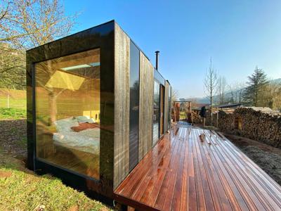 Ecolodge Petite Ourse - hébergement haut-de-gamme avec accès sauna et bain nordique au cœur parc naturel des Vosges du Nord