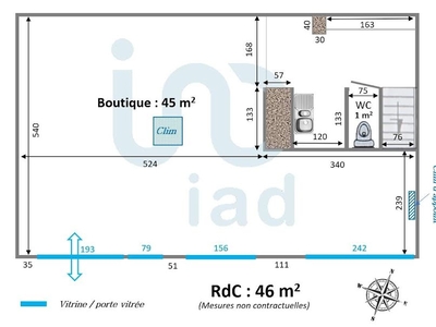 Vente locaux professionnels 94 m²