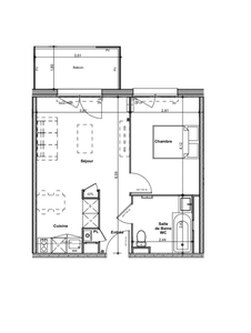 Appartement 2 pièces de 41 m² à Biganos (33380)