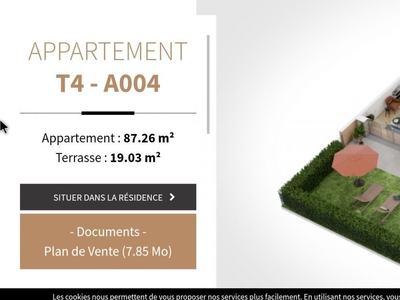 Appartement 4 pièces de 87 m² à Le Chesnay (78150)