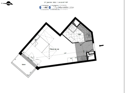 location Appartement T1 DE 32.11m² À MEAUX