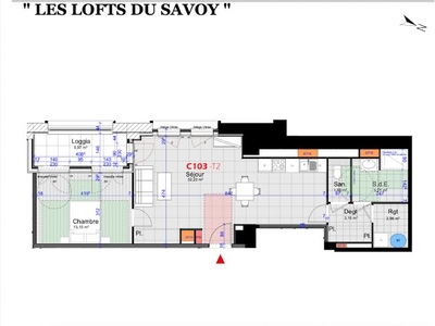 Vente appartement 2 pièces 58.27 m²