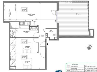 Appartement 3 pièces de 70 m² à Castanet-Tolosan (31320)