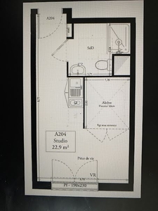 Vente appartement 1 pièce 22.9 m²