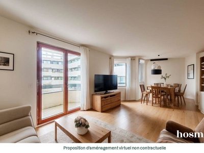 Appartement T3/4 de 84 m², lumineux avec balcons, cave et box, au pied des Buttes Chaumont - Rue Compans 75019 Paris