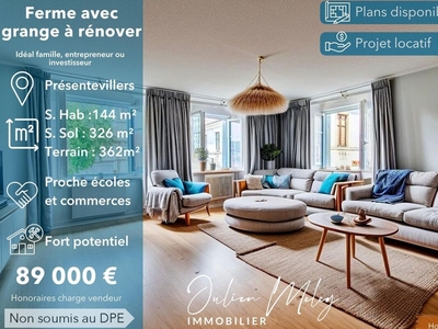 Vente maison 6 pièces 326 m² Présentevillers (25550)