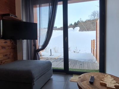 Résidence les Vallons : Appartement rdc dans Résidence haut de gamme, 43 m2 4/6 personnes, 2 chambres, terrasse 30 m2, vue piste de ski à Ancelle