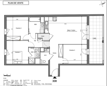 Appartement 4 pièces de 83 m² à Biscarrosse (40600)