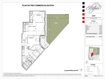 Appartement 4 pièces de 76 m² à Igny (91430)