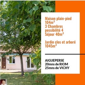 Vente maison 5 pièces 104 m² Aigueperse (63260)