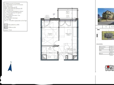 Appartement 2 pièces de 36 m² à Cabourg (14390)