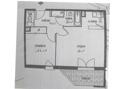 Appartement 2 pièces de 40 m² à Bègles (33130)