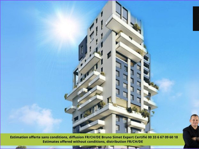 Appartement 151: 4 pièces au 15ème étage de 127 m², deux balcons de 7,73 m² orienté NO et de 25 m² orienté SO