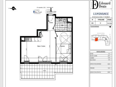 location Appartement T2 DE 46.25m² À MEAUX