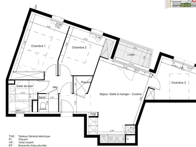 Appartement 4 pièces de 66 m² à Toulouse (31200)