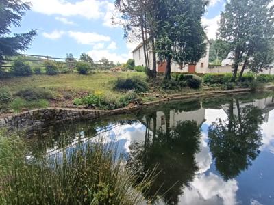 Location d’une maison de vacances avec étang privé à Ydes (Cantal, Auvergne)
