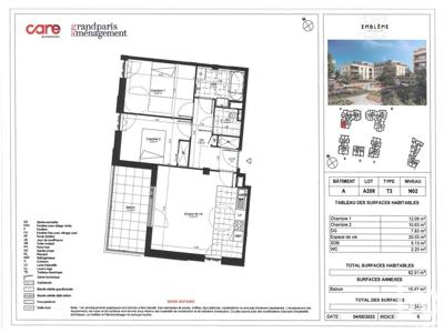 Appartement 3 pièces de 63 m² à Saint-Cyr-l'École (78210)