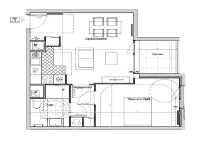 Appartement 2 pièces de 45 m² à Sucy-en-Brie (94370)