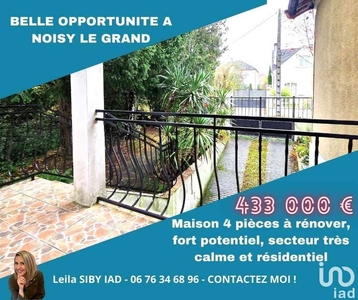 Vente maison 4 pièces 84 m² Noisy-le-Grand (93160)